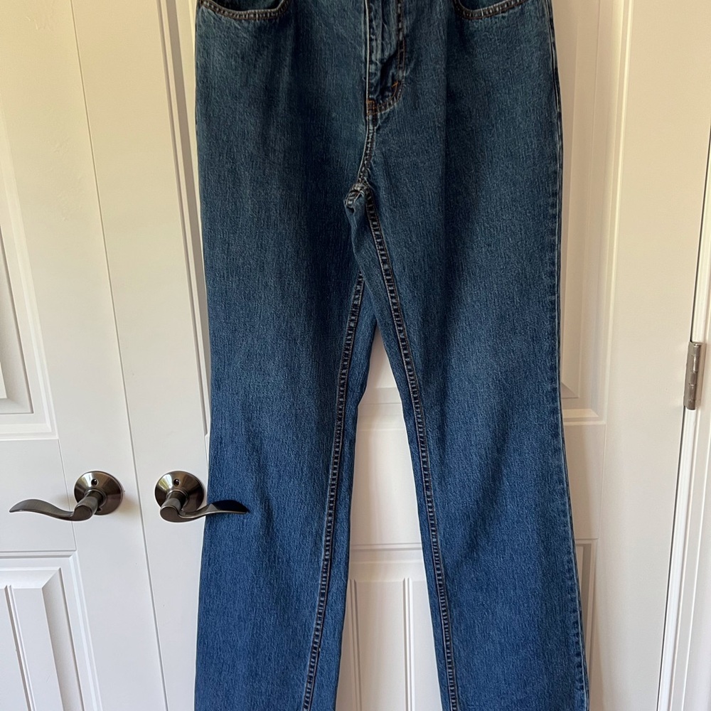 Eddie Bauer Boot Cut Jeans-Classic Blue Denim Jeans-tall-like new